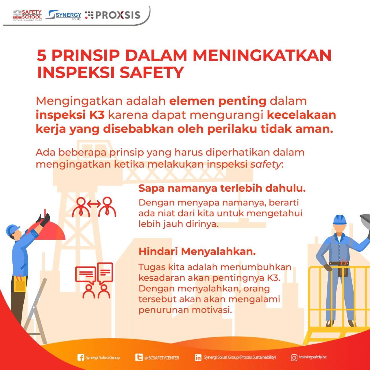 5 Prinsip Mengingatkan Rekan Kerja Dalam Inspeksi Safety Synergy
