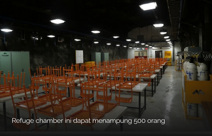 Refuge chamber mampu menampung 500 orang 